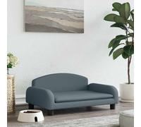 Cama para perros de tela gris oscuro 70x45x30 cm