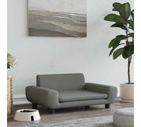 Cama para perros de terciopelo gris oscuro 70x45x33 cm