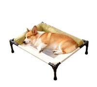 Cama para perros, desmontable elevada y lavable - Caseta elevada de exterior para perros - Apto para cachorros y gatos, casa junto al césped, suelo, playa, camping, verano