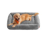 Feandrea Cama para Perros, Cama Ortopédica Extra Grande, Cojín Lavable, Colchoneta Mullida, Acolchado Suave, 120 x 85 x 23 cm, Gris Paloma PGW314GD01