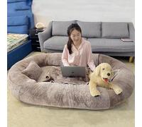 Cama para Perros Humanos, Cama Gigante para Perros Adultos Y Mascotas, Cama para Perros Humanos para Personas, Cama para Perros De Tamaño Humano con Esponja 3D Y Piel Si,A