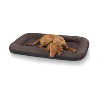 Cama para perros Knuffelwuff Jerry de cuero sintético talla grande XXXL, 140 x 105 cm, marrón