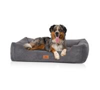Cama para perros Knuffelwuff Olivia de pana cosida a mano S 70 x 50cm Gris