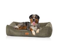 Cama para perros Knuffelwuff Olivia de pana cosida a mano S 70 x 50cm Khaki