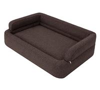 Cama para perros, muebles para animales, cama de gato, funda extraíble, funda para perro, cojín para perros, cama para dormir, sofá para perros, marrón, XXL: 117 x 79 cm