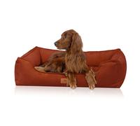 Cama para perros ortopédica Knuffelwuff Nunavut de pana cosida a mano S 70 x 50cm Cobre