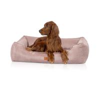 Cama para perros ortopédica Knuffelwuff Nunavut de pana cosida a mano XXXL 150 x 105cm Rosa