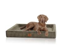 Cama para perros ortopédica Knuffelwuff Santiago de pana cosida a mano S 70 x 50cm Khaki