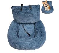Cama para Perros para automóvil, Asiento para el automóvil para Perros Cama pequeña y borrosa con Correas 24x24 Pulgadas extraíble y fácil de Limpiar Protege de Tierra, para Mascotas pequeñas Grandes