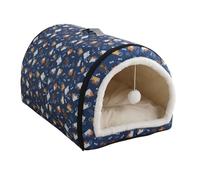 Cama para perros y gatos, portátil, suave y cálida, casa para mascotas con alfombrilla esponjosa y parte inferior antideslizante para perros y gatos pequeños, acogedora cama tipo cueva