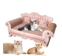 Cama Para Rasguños De Gato-tumbona 2 En 1 Y Almohadilla Scratch | Superficie Duradera De Cartón, Acogedores Muebles De Gato Para Descansar, Cuidado De La Garra, Uso En Interiores, Suministros Para Mas
