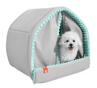 Cama para Tienda de campaña para Perros - Cama Tipo Cueva para Tienda de campaña para Gatos, para Gatos durmientes | Cálida Cama para Cachorros con Puerta Delantera, cálida y Relajante caseta par