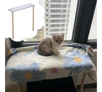 Cama para ventana de gato con diseño antideslizante para mascotas de interior, asiento de extensión de umbral estilo hamaca