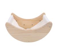 Cama para ventana de gato de madera de pino trabajada con ventosa fuerte, cama para ventana para mascotas, seguro y cómodo diseño vibratorio, cama hamaca para gatos y perros