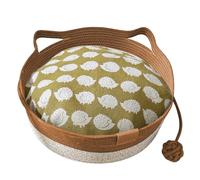 Cama peluda para mascotas, cama impermeable para perro, cama de espuma viscoelástica para perro, cesta para gatos, tapete tejido resistente a los arañazos, de tejido suave con cojín extraíble