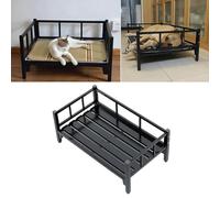 Cama Perro Camas Elevadas para Perros Y Gatos Pequeños, Medianos Y Grandes, Cómodas Camas Elevadas para Perros Grandes con Barandillas, Superficies Metálicas Lisas, S, M, L(S-70x50cm/27.6x19.7in)