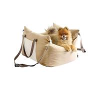 Cama Perro Coche Caseta Perros con Asa Impermeable Asiento Bolsa Coche Mascotas Perrera Portátil Jaula con Cojín Mascotas Accesorios Perros Viaje Asiento Perro Coche(B)