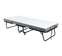 Cama Plegable 200x80x42, 5 cm Cama de Camping Portátil con Colchón Individual Ruedas y Frenos Carga 150 kg para Dormitorio Salón Oficina