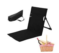 Cama Plegable De Playa con Estera | Silla Portátil Impermeable con Respaldo Ajustable | Sillón De Playa para Jardines, Campamentos, Parques Y Vacaciones De Verano