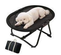 Cama Plegable Para Mascotas: Diseño Elevado Para Acampar Con Superficie De Malla Transpirable, Estructura De Soporte Suave, Bólsa De Almacenamiento Portátil | Cuna Ligera Para Perros Y Gatos Para