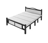 Cama plegable portátil con colchón para adultos, cama plegable resistente para invitados, diseño que ahorra espacio para un fácil almacenamiento, ideal para uso en exteriores y en el hogar (negro, 120
