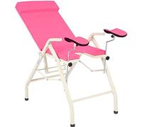 Cama portátil de examen ginecológico, sofá de belleza para uso hospitalario ambulatorio, ideal para ginecología y obstetricia, color rosa