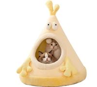 Cama portátil Tipo Cueva para Gatos, iglú, Triangular, acogedora y cálida, escondite para Mascotas, Tienda para Gatos y Perros