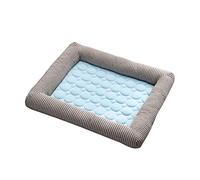 Cama Que refresca para Perro de Verano Alfombra Fria colchoneta refrescante para Perros Cachorros Gatos (Azul, 54x43cm)