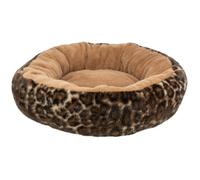 Trixie Cama para Perro Leo, Redonda, Suave, Almohada para Perros en marrón Claro/marrón, Ø50 cm, acogedora Cama para Perro con Funda de Felpa Suave - 374241