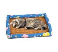 Cama refrigerante de ratán para gatos, alfombrilla de hielo plegable, impermeable, para gatos, camas y muebles, alfombrilla de ratán transpirable para sofá de suelo o sombra al aire libre