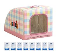Cama Refugio Refrigerante para Gatos, Tela Oxford Casa para Gatos Aislada Térmica, Refugio Portátil Con ASA, Casa De Confort Mascotas, Caseta Gato Interior Exterior, Fresco Gato Callejero