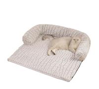 Cama relajante para perros - Cojín de sofá antideslizante, borde elevado de felpa, acolchado de apoyo cómodo, extraíble | Protector de muebles para sala de estar, dormitorio, área de j
