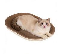 Cama Scratcher Cat - Papel corrugado 16.93in Oval Scratching Pad, Breathable Pet Lounge, Durable Play Rest Furniture | Cama Scratcher para gatos de interior para gatitos Sala de estar Dormitorio Fun