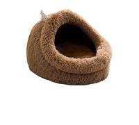 Cama semicerrada para gatos monstruos - Forro polar de felpa acogedora cueva para mascotas, antideslizante, cálido, suave, cojín grueso para interiores para perros pequeños, gatos, nido de sueño