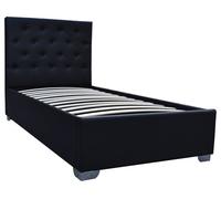 Cama simple con cofre "tino" - 90 × 190 cm - negro