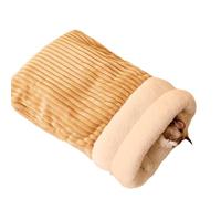 Cama suave de felpa para gatos de invierno, tamaño grande, cómoda, saco de dormir para calor, clima frío, retiro, cálido nido de gatos