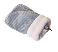 Cama suave de felpa para gatos de invierno, tamaño grande, cómoda, saco de dormir para calor, clima frío, retiro, cálido nido de gatos