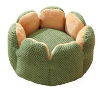 Cama suave para perro, casa de invierno con forma de flor, tienda de campaña cerrada para mascotas, para gatitos, cachorros, casas para gatos de interior, casas grandes, gatos de interior, cálida, sin