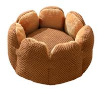 Cama suave para perro, casa de invierno con forma de flor, tienda de campaña cerrada para mascotas, para gatitos, cachorros, casas para gatos de interior, casas grandes, gatos de interior, cálida, sin