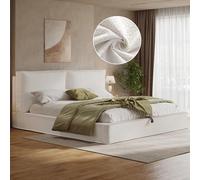 Cama Tapizada de Bou on Canapé Hidráulico, Beige, 180 x 200 cm