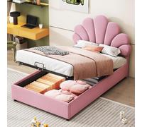 Cama tapizada Flieks Cama infantil 90 x 200 cm, Rosa 90 x 200 cm color rosa