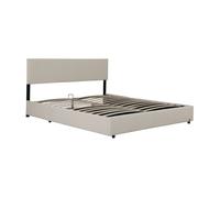 Cama tapizada juva con somier abatible 140x200cm - beige corium