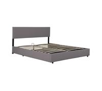 Cama tapizada juva con somier abatible 180x200cm - gris corium
