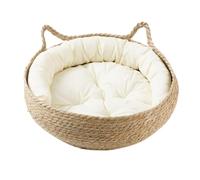 Cama Tejida Para Gatos Nidos Lavables Naturales Transpirables y Portátiles | Nidos Tejidos Para Gatos Interior Dentro De Casa Hogar Salón Dormitorio Habitación Mesa Sofá Y Junto A La Cama