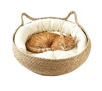 Cama Tejida Para Gatos Nidos Portátiles Transpirables Lavables Naturales