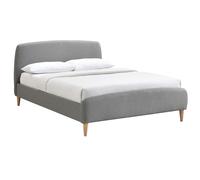 Cama tejido gris y madera 140 x 200 NIELS