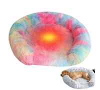 Cama térmica para gatos - Cama térmica USB para mascotas, control de temperatura ajustable, cama térmica redonda para gatitos, cama eléctrica para gatos con 5 temporizadores, apagado automático