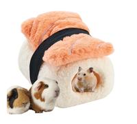 Cama térmica para hámster - Lindo sushi en forma de sushi escondite suministros para mascotas | Cama suave para mascotas pequeñas para dormir, bailar, descansar, jugar, chinchilla, planeador de azúcar