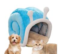 Cama tipo cueva para gatos, cálida y bonita con forma de caracol, cama cubierta para gatos, para interiores, invierno, viajes, coche, camping, escritorio, mesita de noche, ventana, silla, sofá