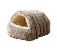 Cama Tipo Cueva para Gatos, casa Plegable cálida de Invierno, Suave para Dormir para Gatitos, recinto calmante para Mascotas, guarida Interior con Acolchado de algodón térmico para Comodidad en